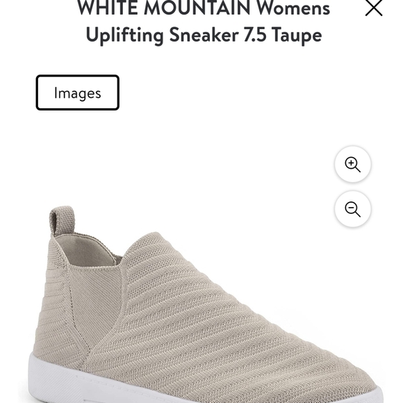 White Mountain Beige Slip On Sneakers Shoes. Uplifting Style.  Size 6.5 - Picture 2 of 8
